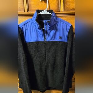 Black and Blue Zip Up Sweaters
